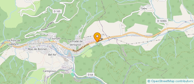 localisation de l'entreprise TRANSPORTS DU HAUT LANGUEDOC  LABASTIDE-ROUAIROUX