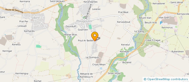 localisation de l'entreprise TRANSPORTS DU HAUT LEON  PLOUGOULM