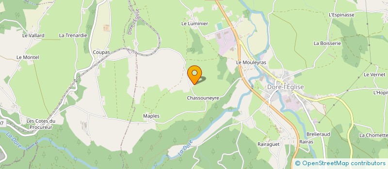 localisation de l'entreprise TRANSPORTS DU HAUT LIVRADOIS à BEURIERES