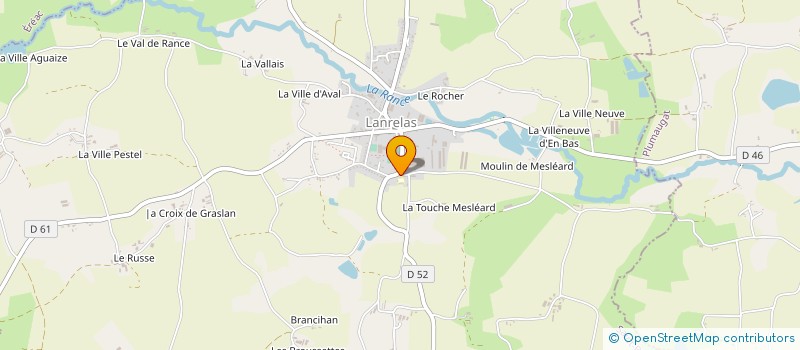 localisation de l'entreprise TRANSPORTS DU VAL DE RANCE à LANRELAS