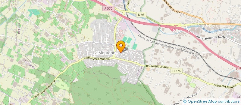 localisation de l'entreprise TRANSPORTS DU VRAC DU VAR  LA CRAU