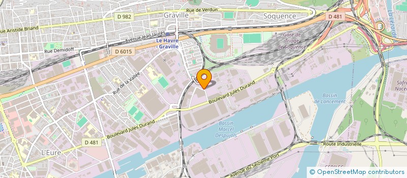 localisation de l'entreprise TRANSPORTS DUJEU à LE HAVRE