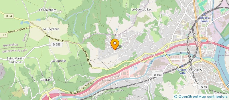 localisation de l'entreprise TRANSPORTS DUMAS  GIVORS