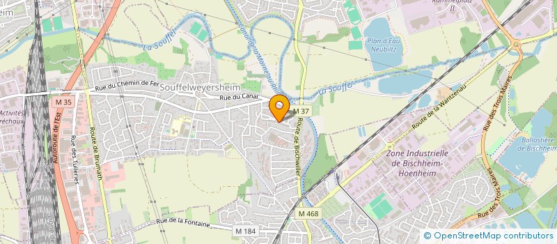 localisation de l'entreprise TRANSPORTS DURINGER SARL  SOUFFELWEYERSHEIM