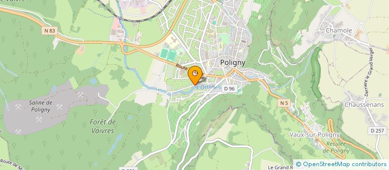 localisation de l'entreprise TRANSPORTS ELISABETH GIBOUDEAUX  POLIGNY