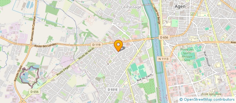 localisation de l'entreprise TRANSPORTS ET AFFRETEMENTS DE GASCOGNE  LE PASSAGE