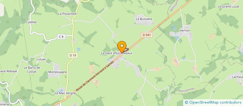 localisation de l'entreprise TRANSPORTS ET BOIS D'EYCOUVEAUX à ST-LEONARD-DE-NOBLAT