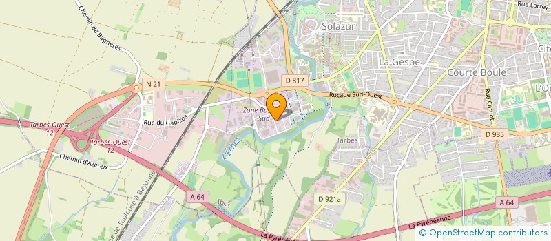 localisation de l'entreprise TRANSPORTS ET SERVICES BIGOURDANS à TARBES