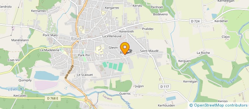 localisation de l'entreprise TRANSPORTS ETIENNE D à BAUD