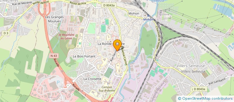 localisation de l'entreprise TRANSPORTS EXPRESS  CHARLEVILLE MEZIERES