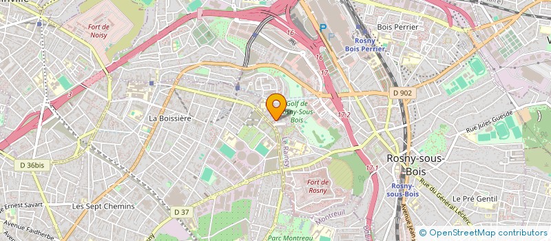 localisation de l'entreprise TRANSPORTS EXPRESS à ROSNY-SOUS-BOIS