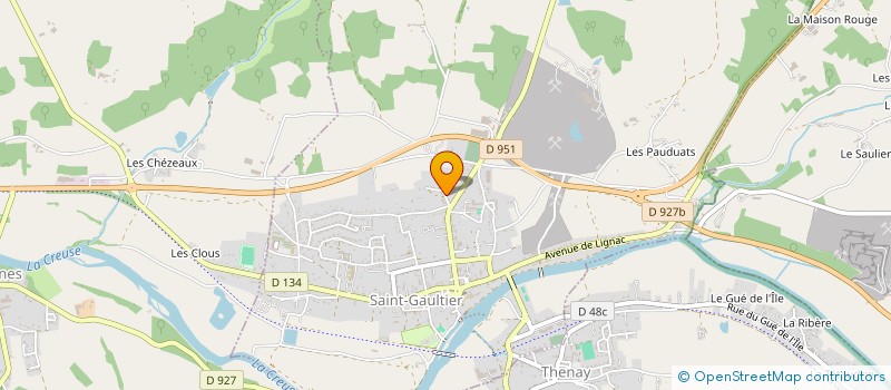 localisation de l'entreprise TRANSPORTS EXPRESS DE L'INDRE à SAINT-GAULTIER