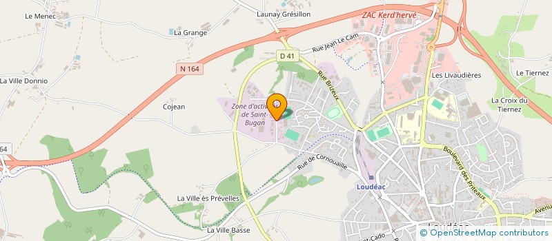 localisation de l'entreprise TRANSPORTS EXPRESS DES MAUGES  LOUDEAC