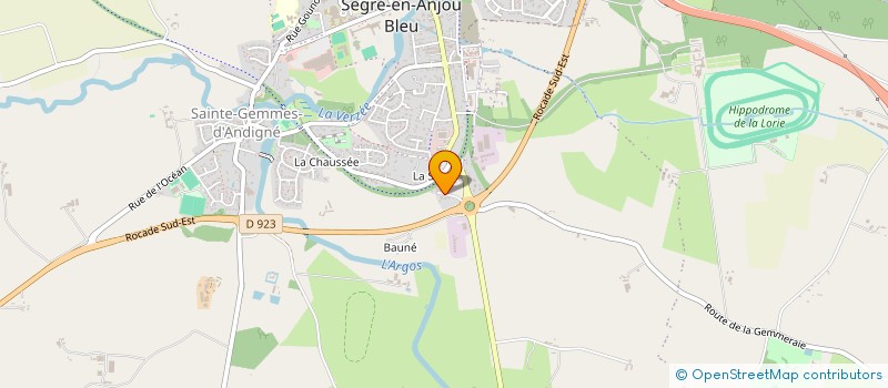 localisation de l'entreprise TRANSPORTS EXPRESS LEMEUNIER  SEGRE-EN-ANJOU BLEU