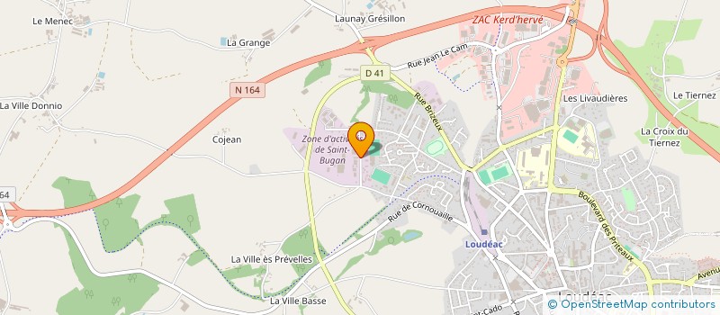 localisation de l'entreprise TRANSPORTS EXPRESS LOIRE ATLANTIQUE à LOUDEAC