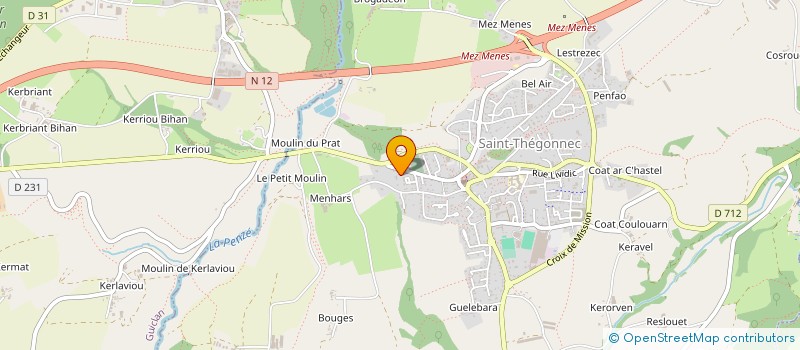 localisation de l'entreprise TRANSPORTS FABIEN MENEZ à SAINT-THEGONNEC LOC-EGUINER