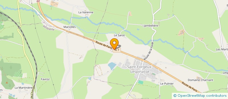 localisation de l'entreprise TRANSPORTS FAYOLLE FOURRAGES à SAINT-FORGEUX-LESPINASSE