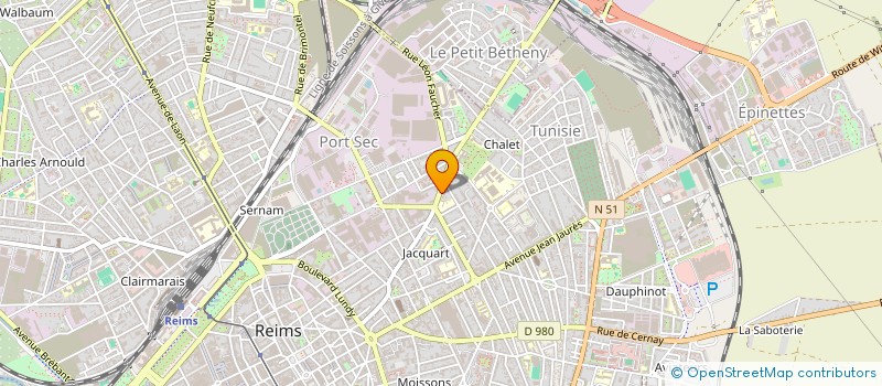 localisation de l'entreprise TRANSPORTS FLECHEMER SA à REIMS