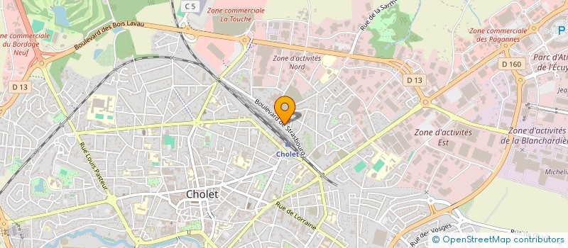 localisation de l'entreprise TRANSPORTS FOUCAUD CODET à CHOLET