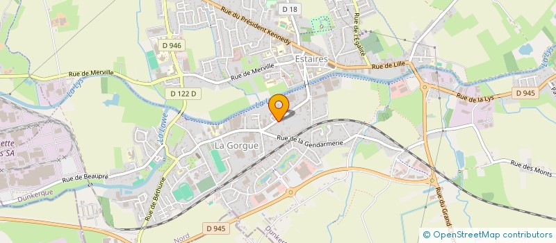 localisation de l'entreprise TRANSPORTS FRAMERY  LA GORGUE