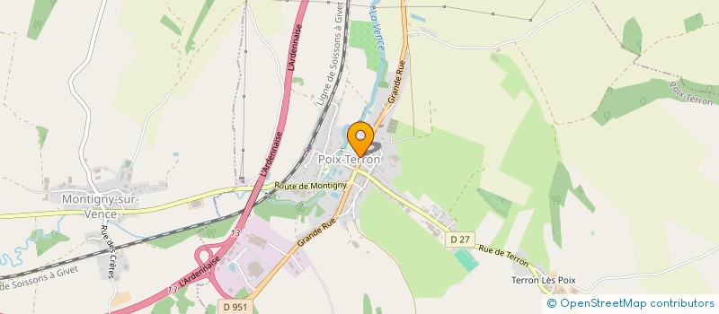 localisation de l'entreprise TRANSPORTS FRIGORIFIQUES ARDENNAIS  BAALONS