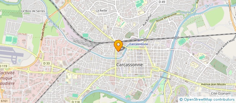 localisation de l'entreprise TRANSPORTS FRIGORIFIQUES CARCASSONNAIS  CARCASSONNE