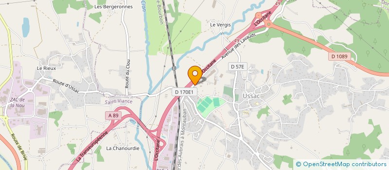 localisation de l'entreprise TRANSPORTS FRIGORIFIQUES DU LIMOUSIN  USSAC