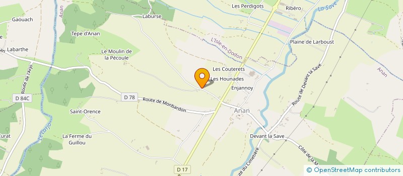 localisation de l'entreprise TRANSPORTS FRONTON à L'ISLE-EN-DODON
