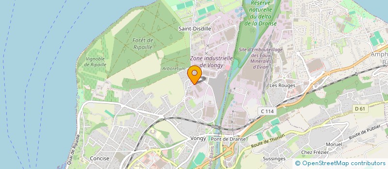 localisation de l'entreprise TRANSPORTS FROSSARD SARL à THONON-LES-BAINS