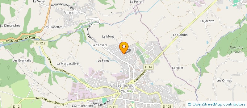 localisation de l'entreprise TRANSPORTS GAIFFE  CHAZELLES-SUR-LYON