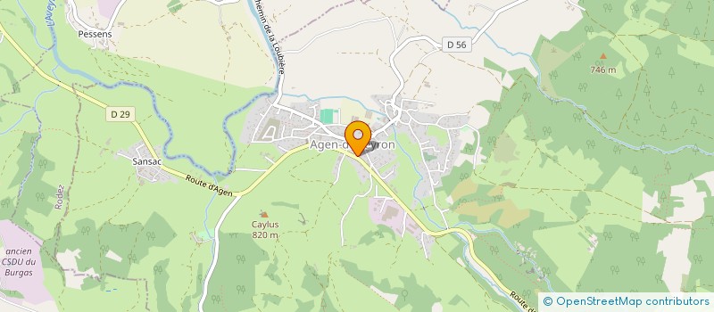 localisation de l'entreprise TRANSPORTS GALIBERT à AGEN-D'AVEYRON