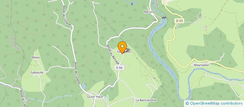 localisation de l'entreprise TRANSPORTS GALINIER & FILS à LE BEZ