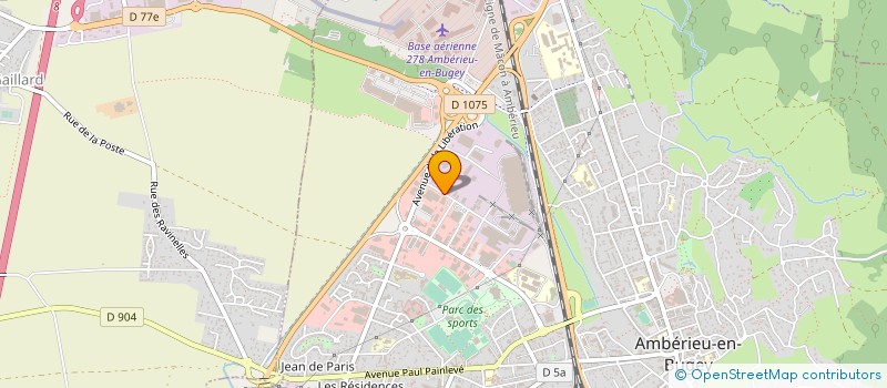 localisation de l'entreprise TRANSPORTS GALY SA à AMBERIEU-EN-BUGEY