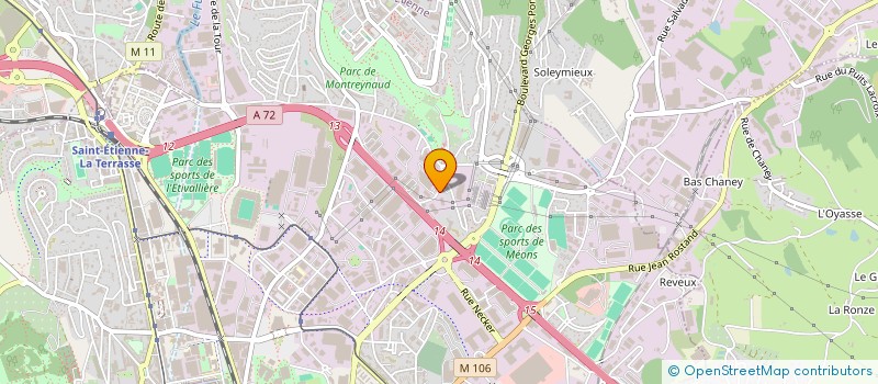 localisation de l'entreprise TRANSPORTS GARAGE LAVAL à SAINT-ETIENNE