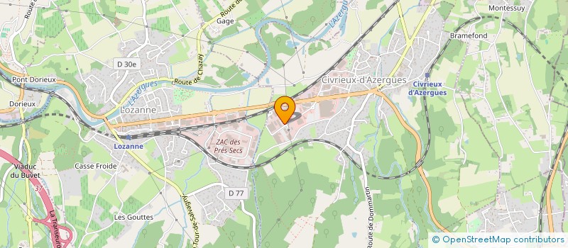 localisation de l'entreprise TRANSPORTS GARDON  CIVRIEUX D'AZERGUES