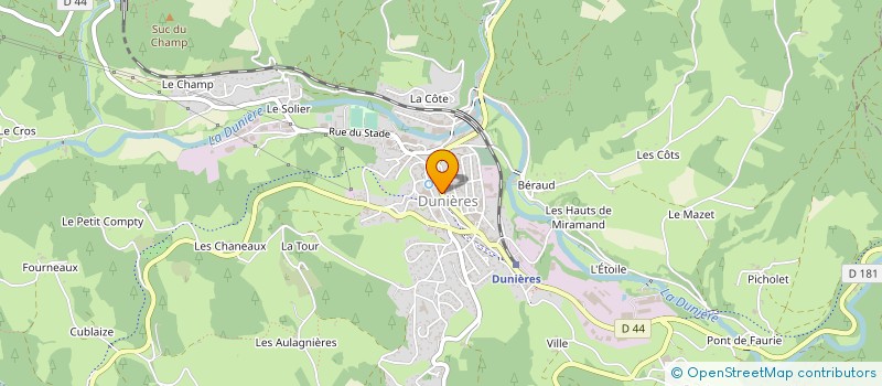 localisation de l'entreprise TRANSPORTS GARNIER à DUNIERES