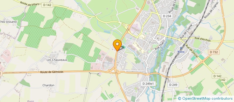 localisation de l'entreprise TRANSPORTS GAUDIN ET FILS SARL  PONS