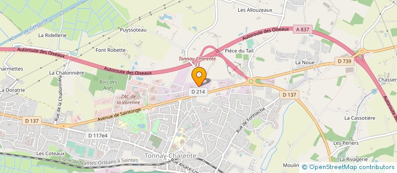 localisation de l'entreprise TRANSPORTS GD à TONNAY-CHARENTE