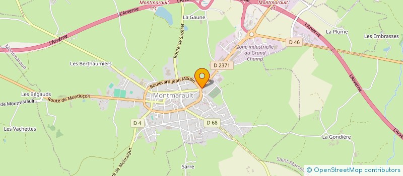localisation de l'entreprise TRANSPORTS GERARD DUBOURG à MONTMARAULT