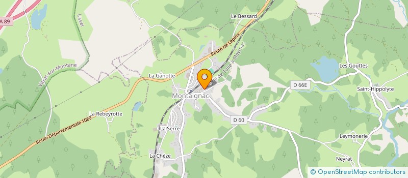 localisation de l'entreprise TRANSPORTS GERARD VIGOUROUX à MONTAIGNAC-SUR-DOUSTRE