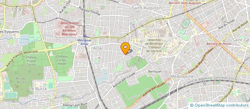 localisation de l'entreprise TRANSPORTS GILBERT BLANC à MERIGNAC