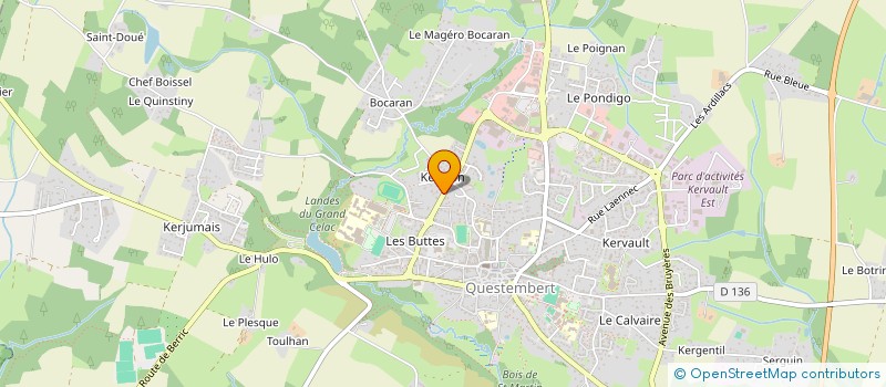 localisation de l'entreprise TRANSPORTS GILBERT BURBAN à QUESTEMBERT