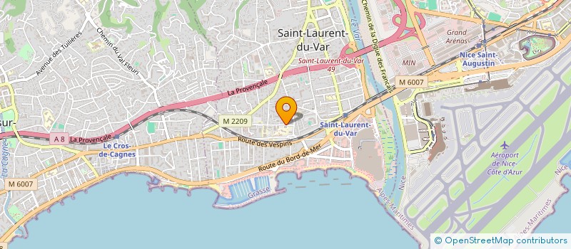 localisation de l'entreprise TRANSPORTS GILLES GAROZZO à SAINT-LAURENT-DU-VAR