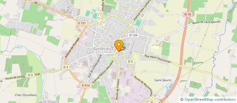 localisation de l'entreprise TRANSPORTS GIRARD GUY ET FILS  BARBEZIEUX-SAINT-HILAIRE