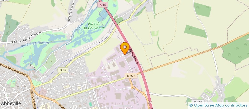 localisation de l'entreprise TRANSPORTS GLACHANT à ABBEVILLE