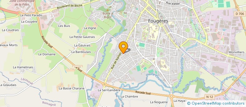 localisation de l'entreprise TRANSPORTS GODARD à FOUGERES