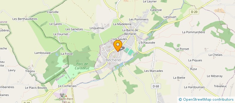 localisation de l'entreprise TRANSPORTS GROSSET à BECHEREL