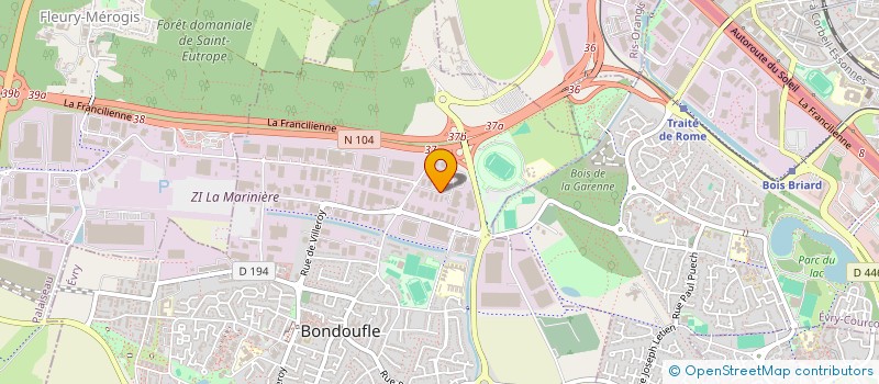 localisation de l'entreprise TRANSPORTS GUEGUEN à BONDOUFLE