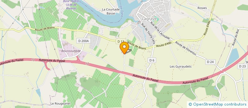 localisation de l'entreprise TRANSPORTS GUERINI à LAGRAVE