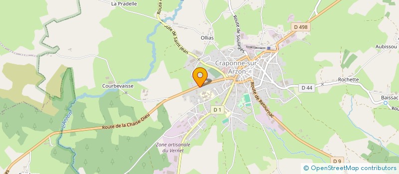 localisation de l'entreprise TRANSPORTS GUILLAUME BARDON  CRAPONNE-SUR-ARZON